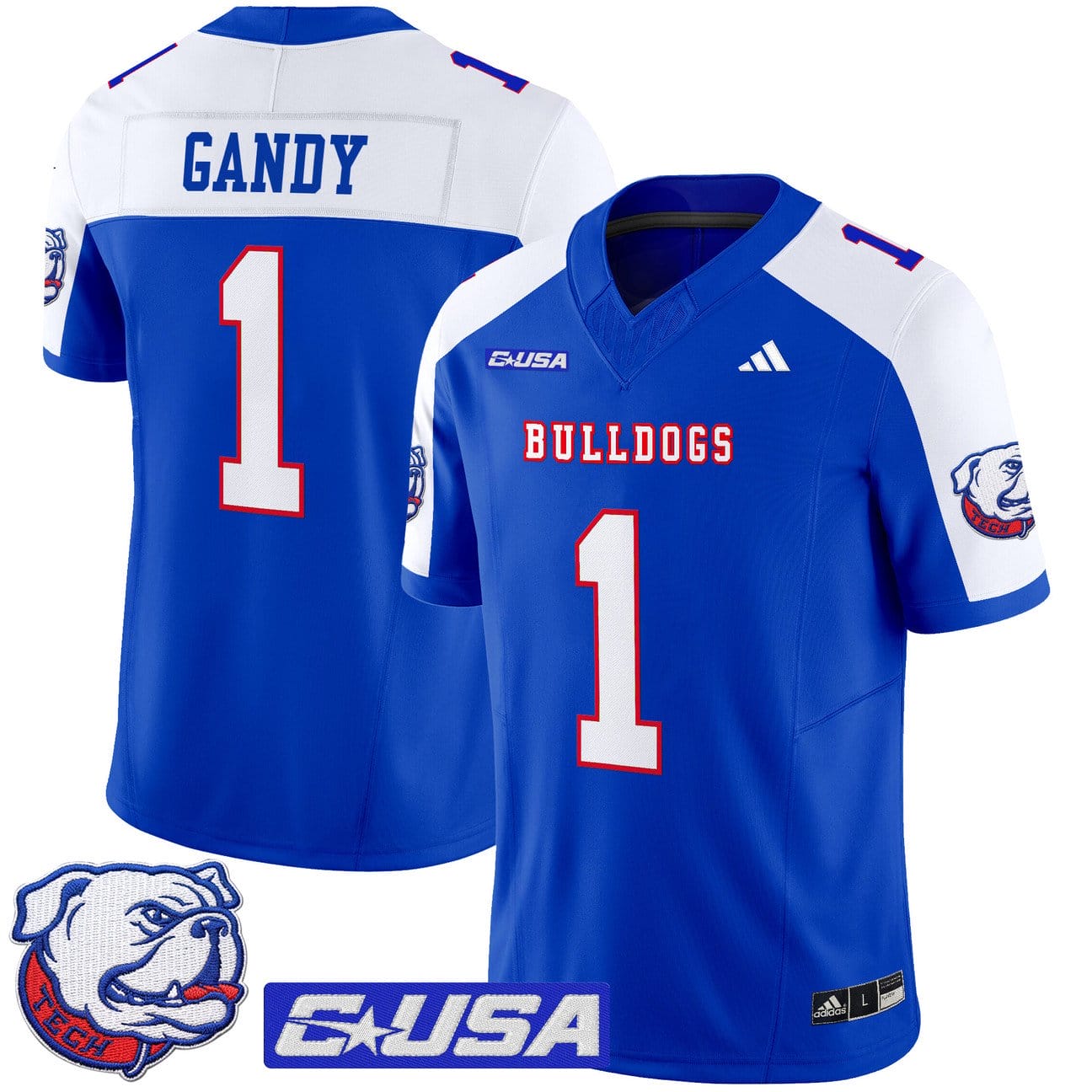 Devin Gandy Jersey #1 Louisiana Tech Bulldogs 2025 Limited Stitched - Image 3