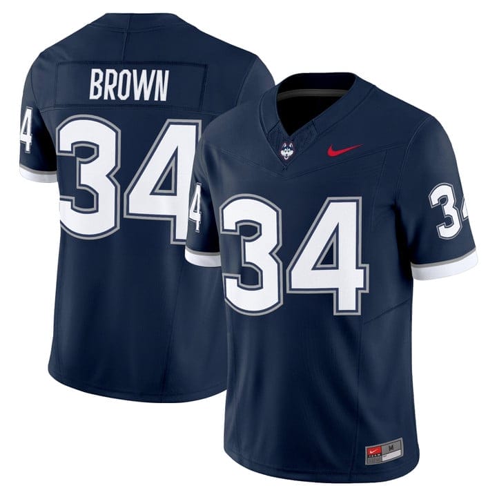 Donald Brown Jersey #34 UConn Huskies 2025 Vapor Limited Stitched