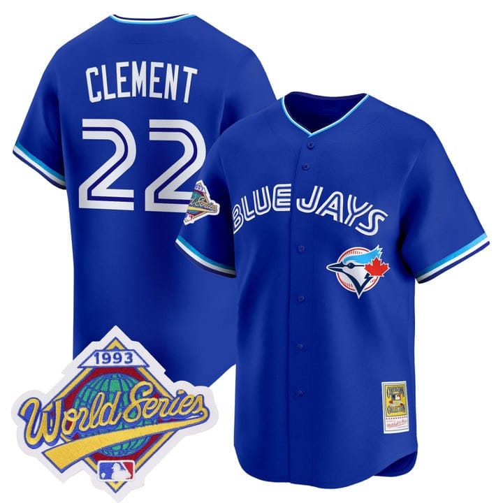 Ernie Clement Jersey #22 Toronto Blue Jays 1993 World Series Throwback - Image 3