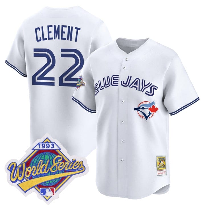 Ernie Clement Jersey #22 Toronto Blue Jays 1993 World Series Throwback - Image 4
