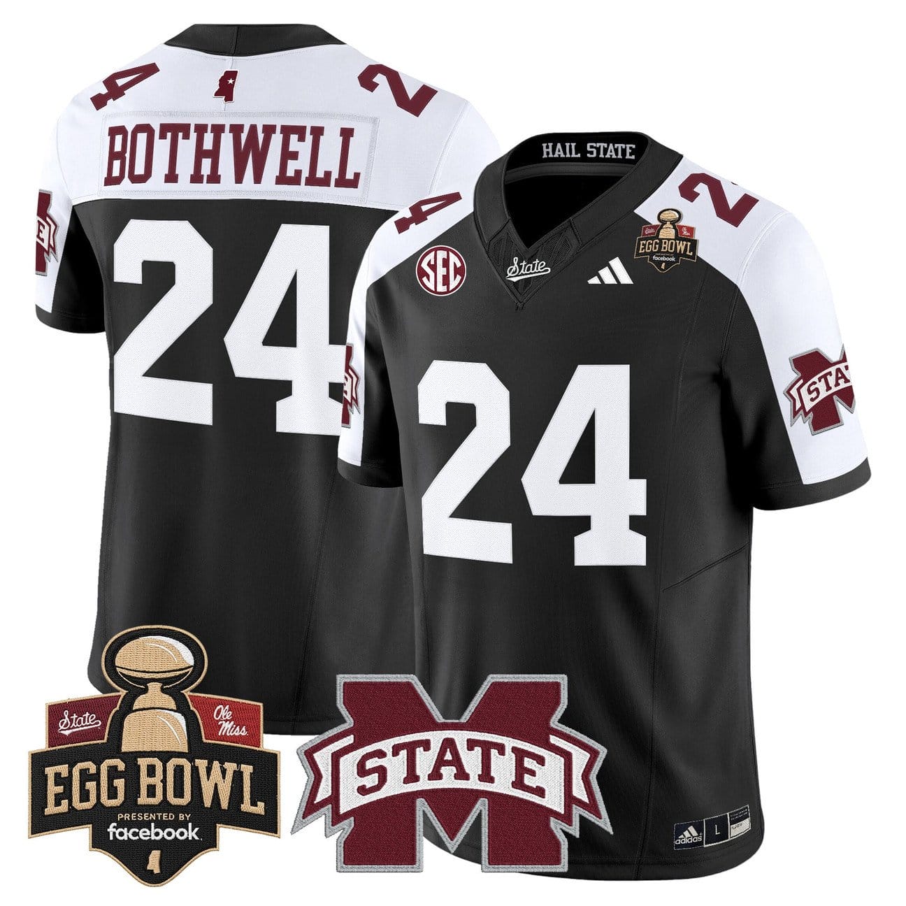 Fluff Bothwell Jersey #24 Mississippi State Bulldogs 2025 Egg Bowl Stitched