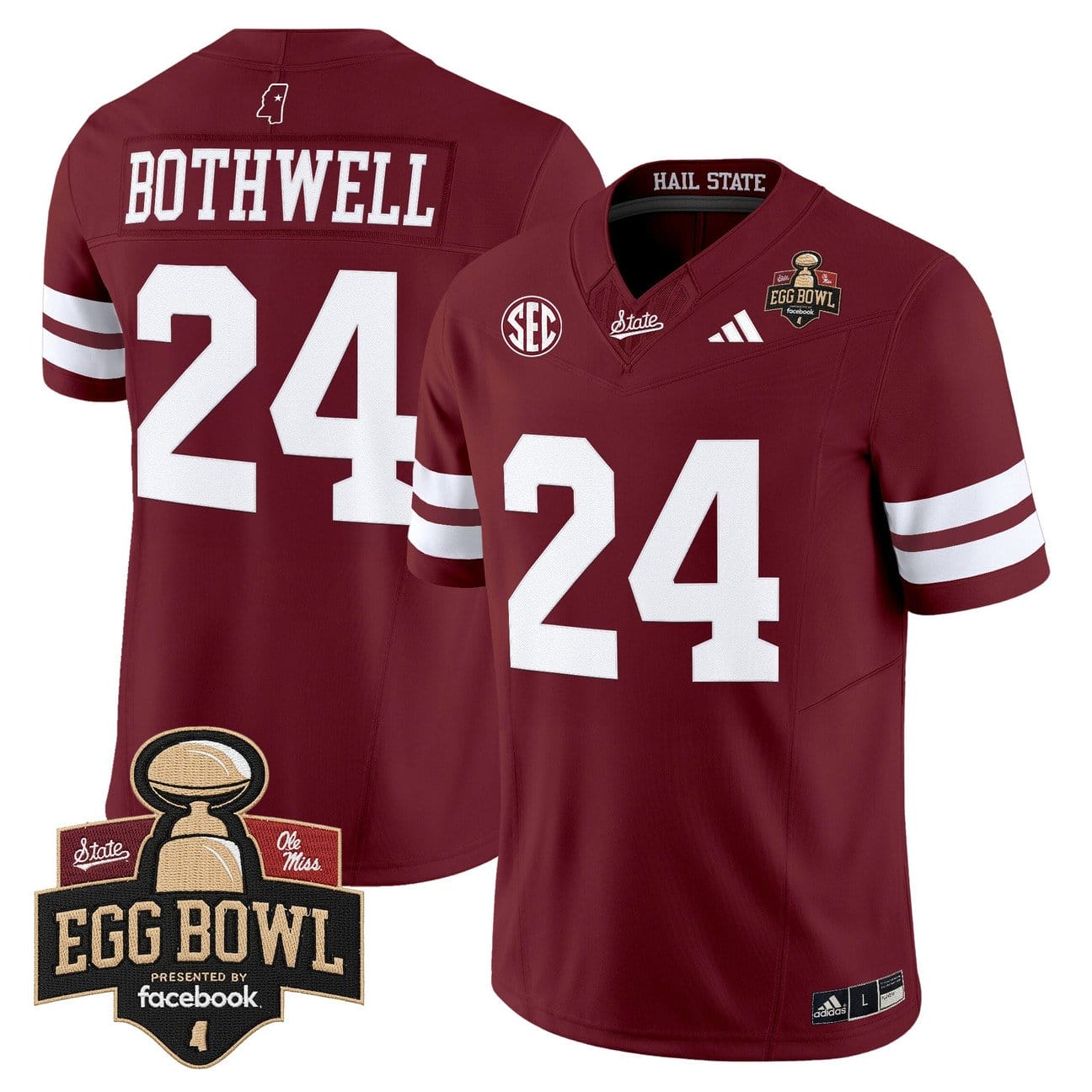 Fluff Bothwell Jersey #24 Mississippi State Bulldogs 2025 Egg Bowl Stitched - Image 4