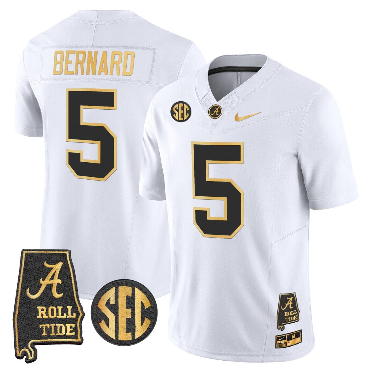 Germie Bernard Jersey #5 Alabama Crimson Tide 2025 Gold Stitched - Image 4