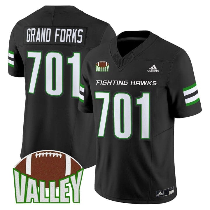 Alternative view of Grand Forks Jersey #701 North Dakota Fighting Hawks 2025 Stitched