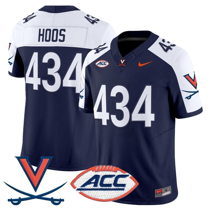Alternative view of Hoos Jersey #434 Virginia Cavaliers 2025 Vapor Limited Stitched 1995