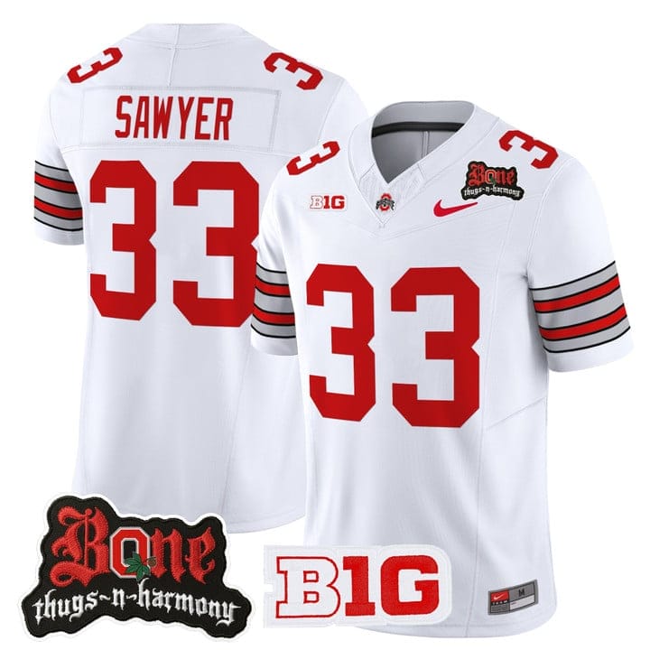 Jack Sawyer Jersey #33 Ohio State Buckeyes Bone Thugs-N-Harmony Stitched - Image 4