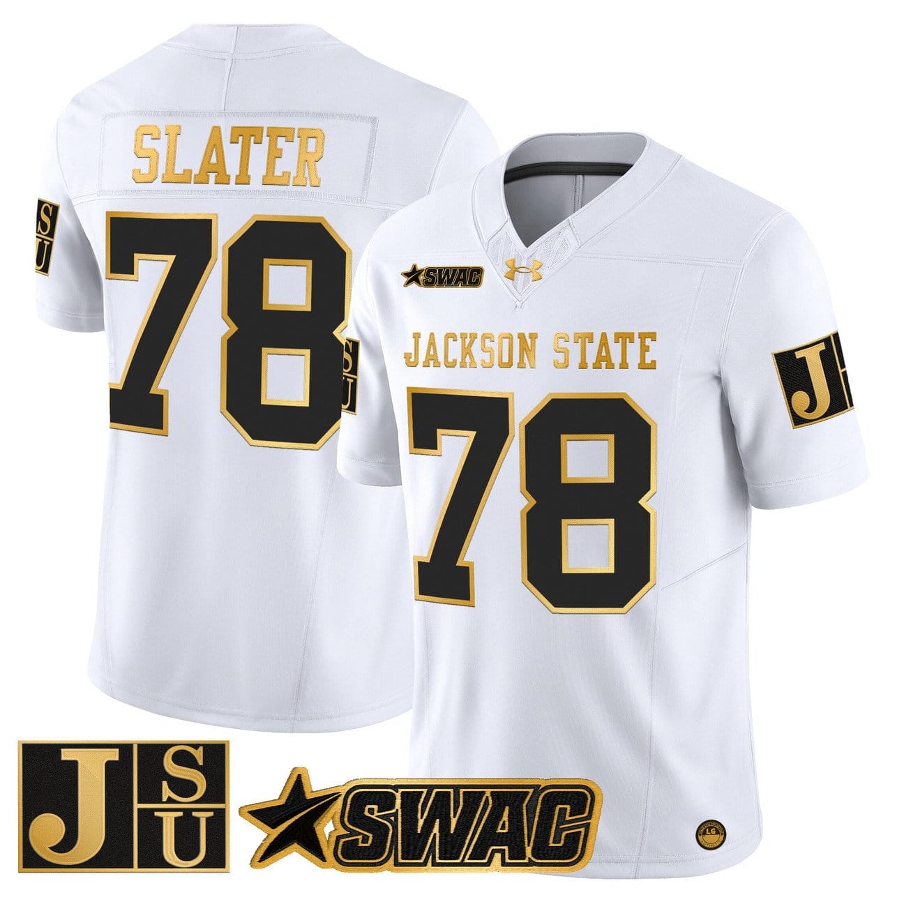Jackie Slater Jersey #78 Jackson State Tigers 2025 Vapor Stitched - Image 4