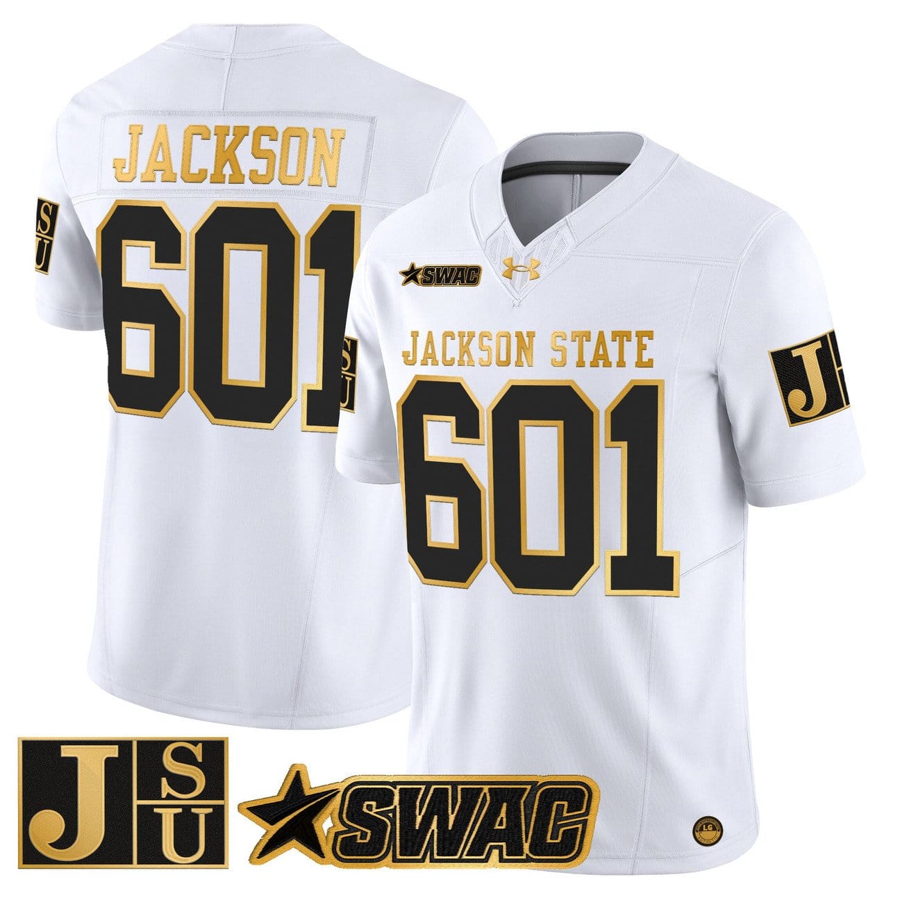 Jackson Jersey #601 Jackson State Tigers 2025 Vapor Stitched - Image 4
