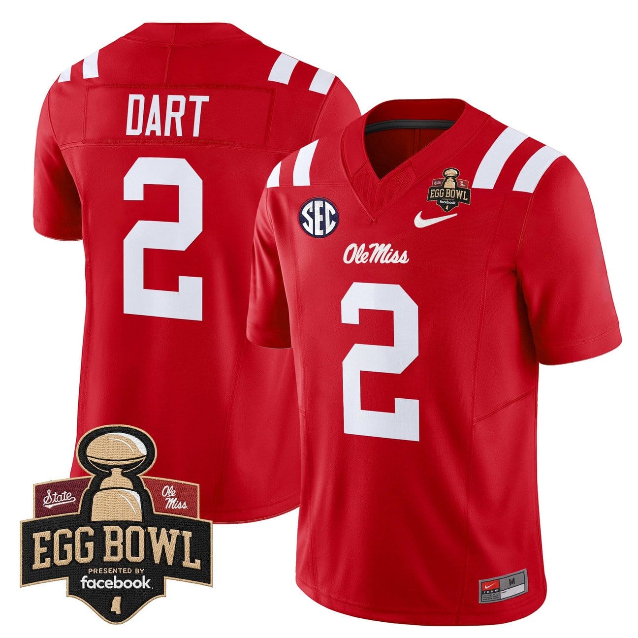 Jaxson Dart Jersey #2 Ole Miss Rebels 2025 Egg Bowl Limited Stitched - Image 4