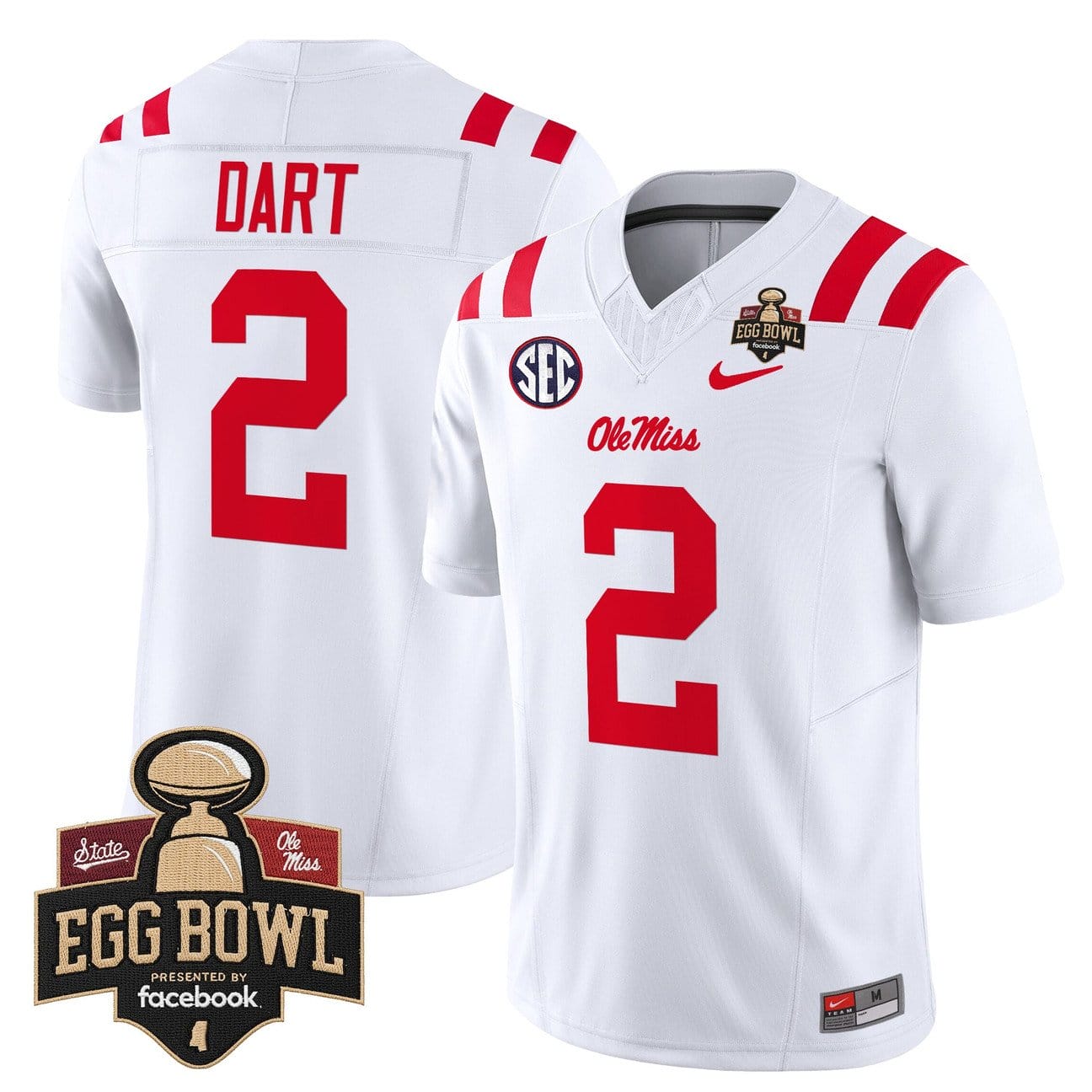 Jaxson Dart Jersey #2 Ole Miss Rebels 2025 Egg Bowl Limited Stitched - Image 5