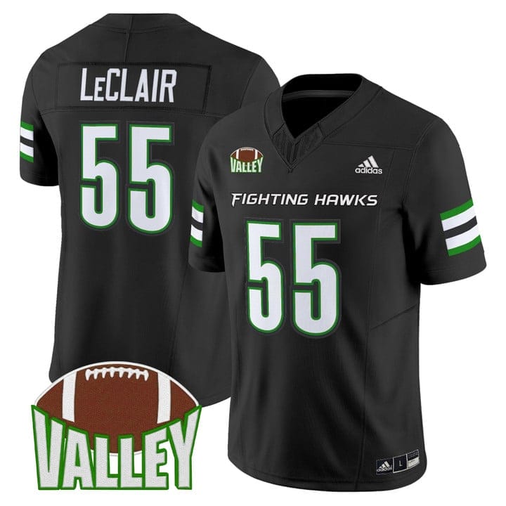 Alternative view of Jim LeClair Jersey #55 North Dakota Fighting Hawks 2025 Stitched
