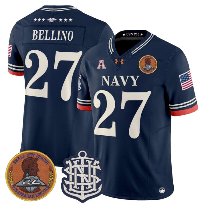 Alternative view of Joe Bellino Jersey #27 Navy Midshipmen 250th Anniversary Stitched