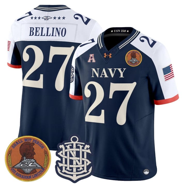 Joe Bellino Jersey #27 Navy Midshipmen 250th Anniversary Stitched
