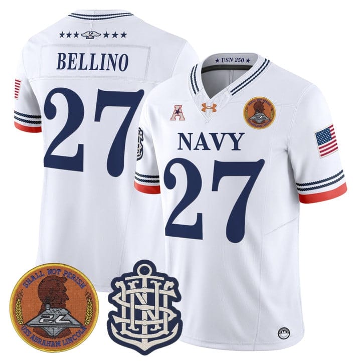 Joe Bellino Jersey #27 Navy Midshipmen 250th Anniversary Stitched - Image 3