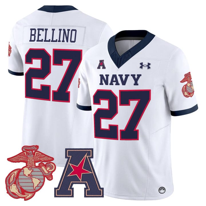 Alternative view of Joe Bellino Jersey #27 Navy Midshipmen Vapor USMC Premier Stitched