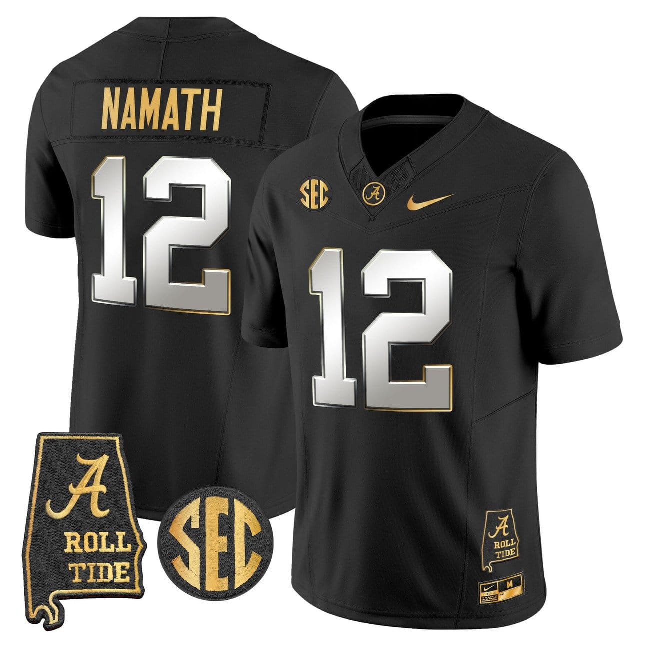 Joe Namath Jersey #12 Alabama Crimson Tide 2025 Vapor Stitched - Image 3