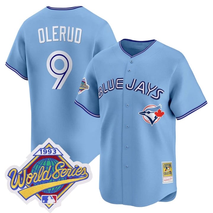 John Olerud Jersey #9 Toronto Blue Jays 1993 World Series Throwback