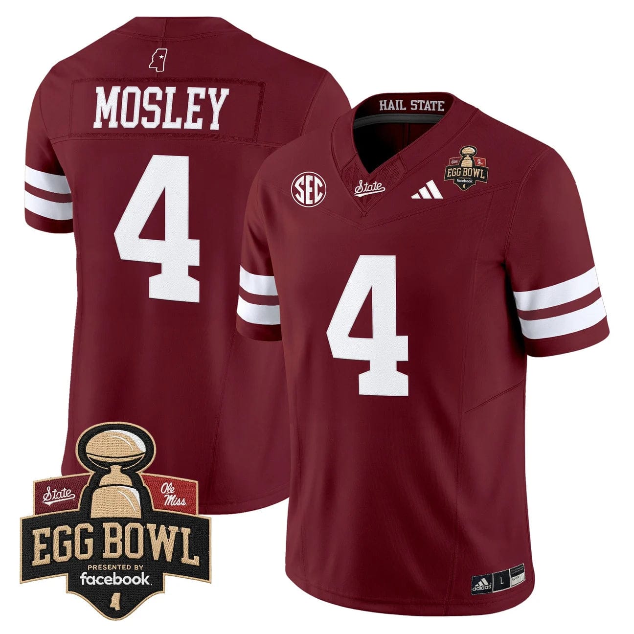 Jordan Mosley Jersey #4 Mississippi State Bulldogs 2025 Egg Bowl Stitched - Image 4