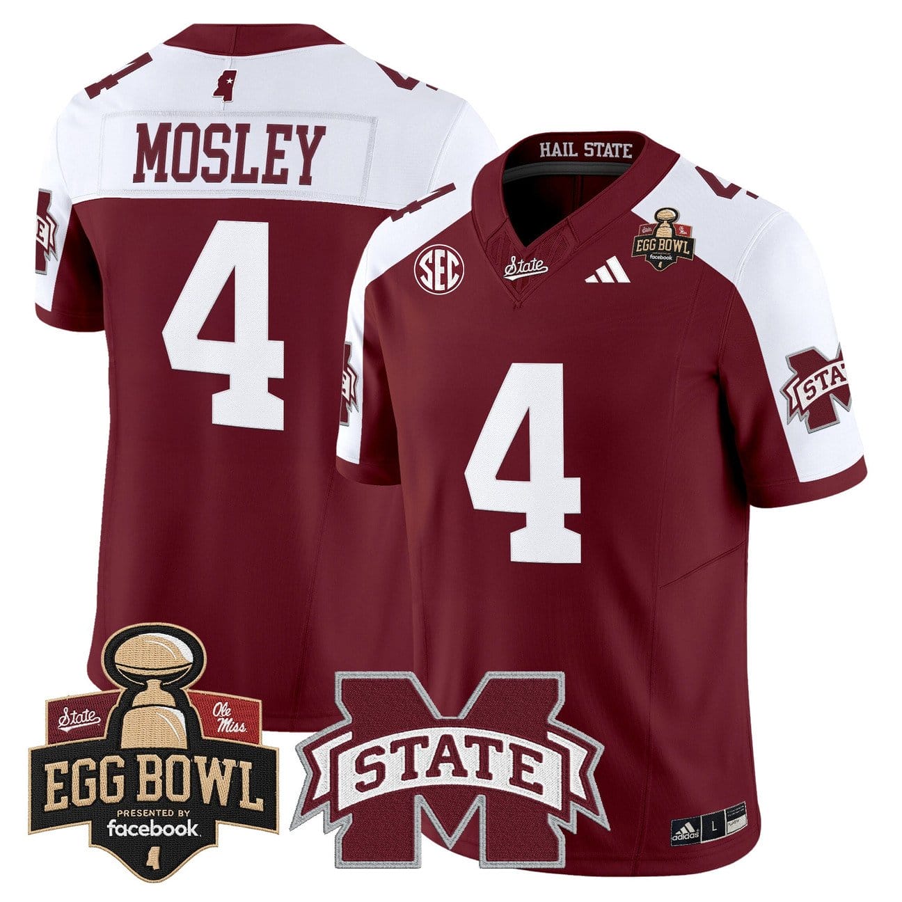 Jordan Mosley Jersey #4 Mississippi State Bulldogs 2025 Egg Bowl Stitched - Image 3