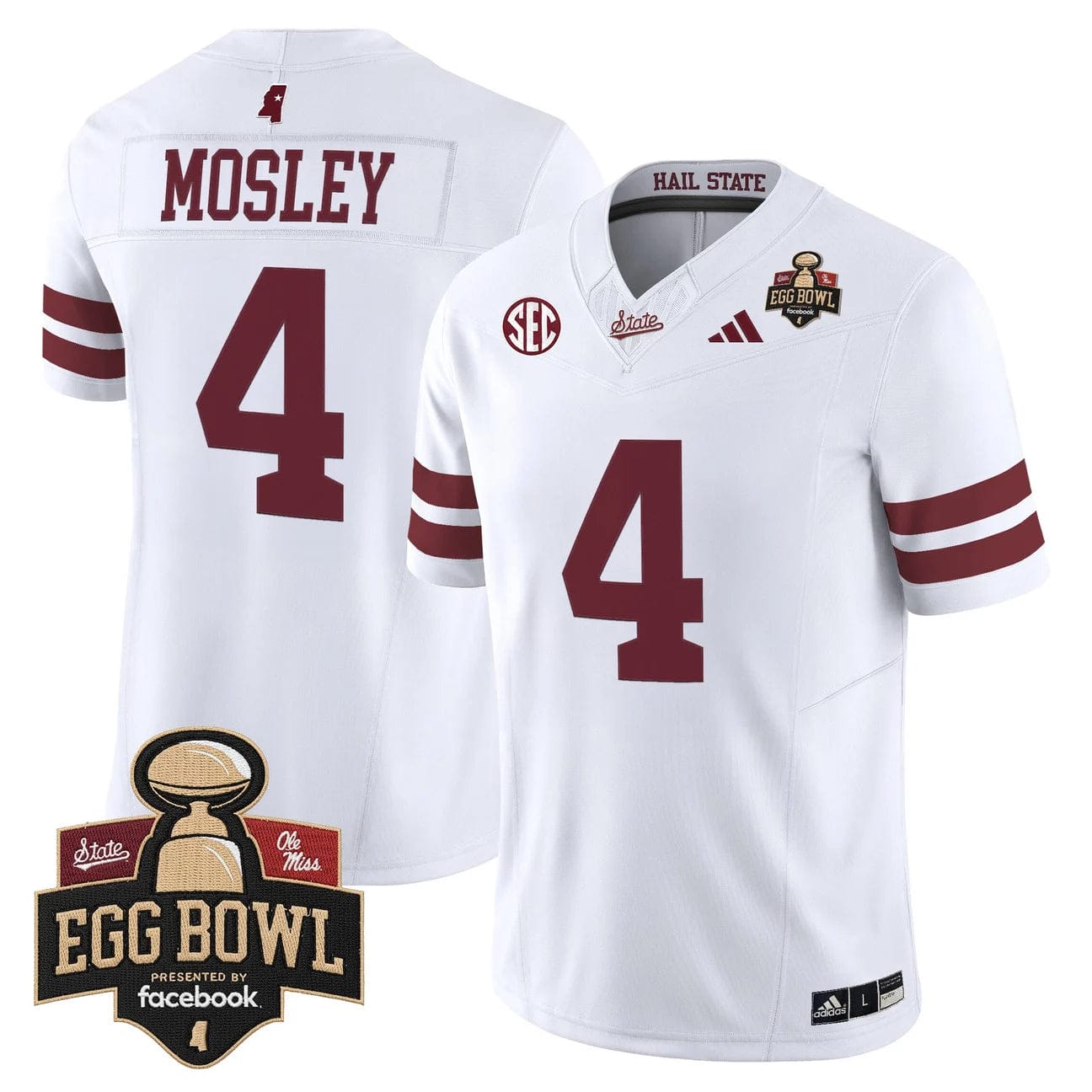 Jordan Mosley Jersey #4 Mississippi State Bulldogs 2025 Egg Bowl Stitched - Image 5