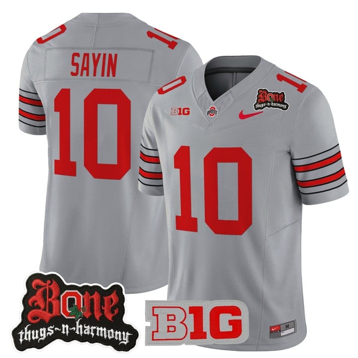 Alternative view of Julian Sayin Jersey #10 Ohio State Buckeyes Bone Thugs-N-Harmony Stitched