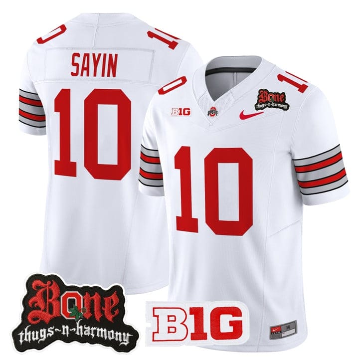 Julian Sayin Jersey #10 Ohio State Buckeyes Bone Thugs-N-Harmony Stitched - Image 4