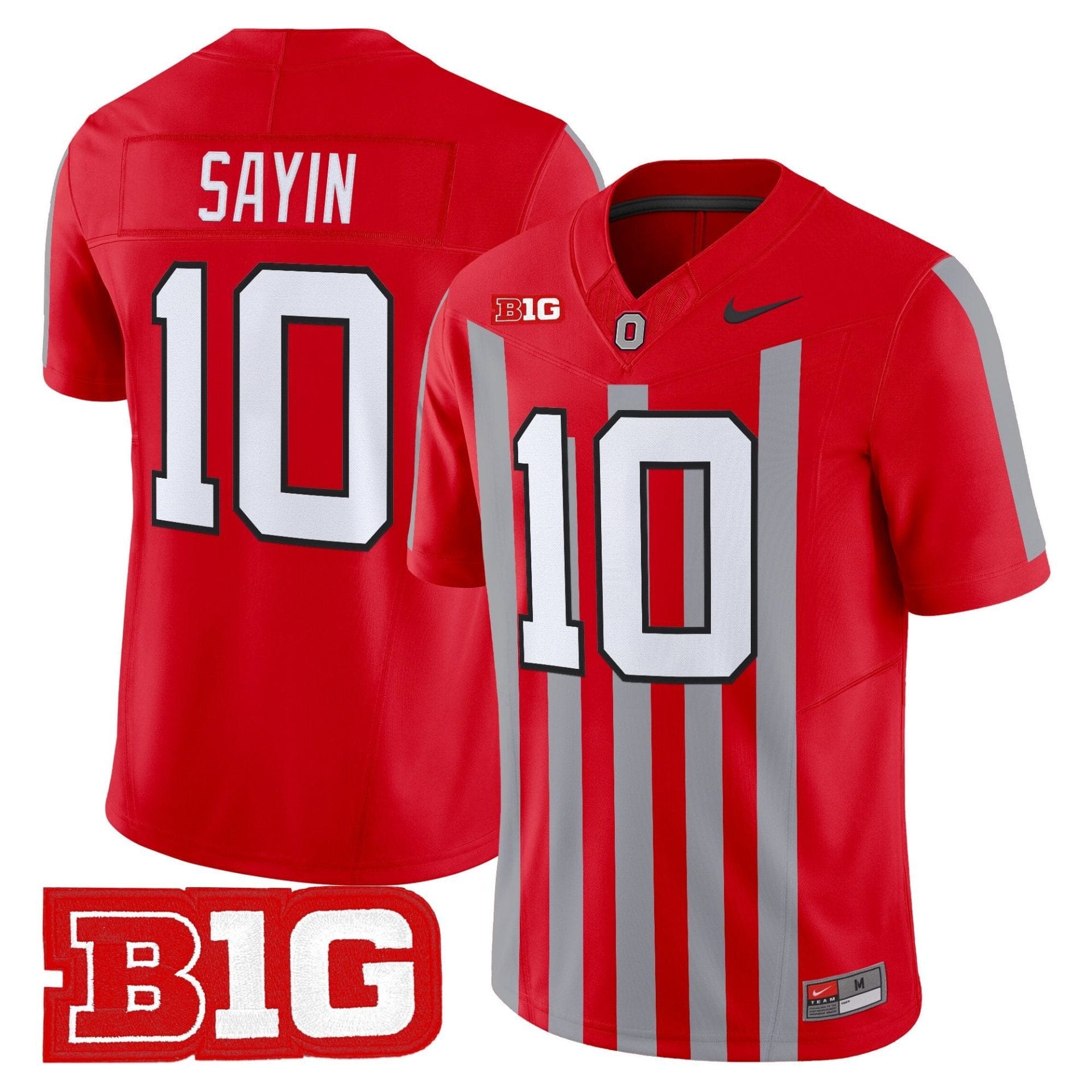 Julian Sayin Jersey #10 Ohio State Buckeyes Throwback Limited Stitched - Image 3