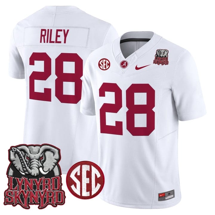 Kevin Riley Jersey #18 Alabama Crimson Tide Lynyrd Skynyrd Patch Stitched - Image 5