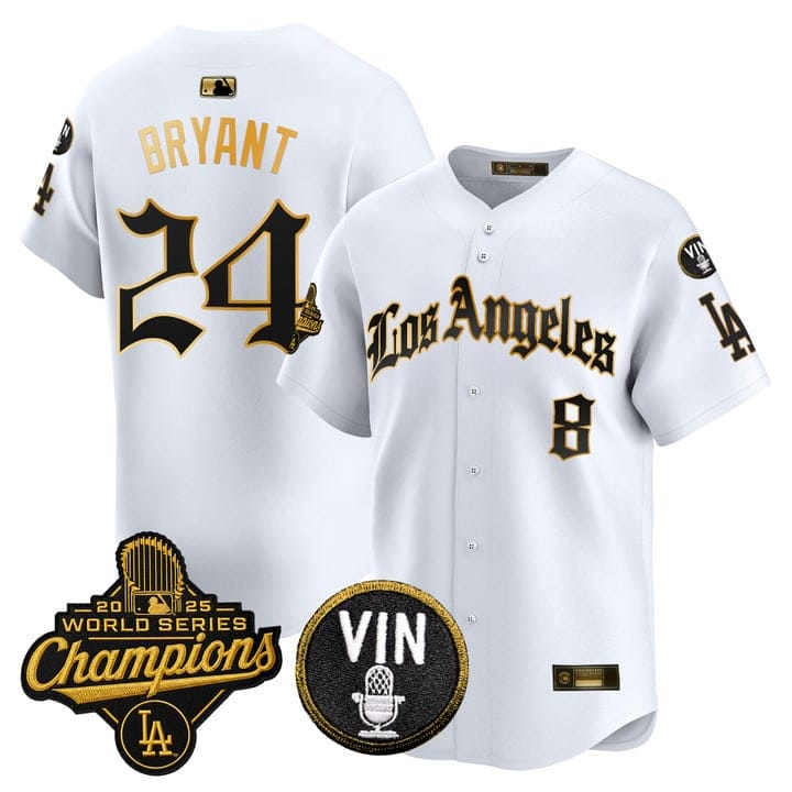 Kobe Bryant Jersey #24 Dodgers 2025 World Series Champions LA Gothic - Image 4