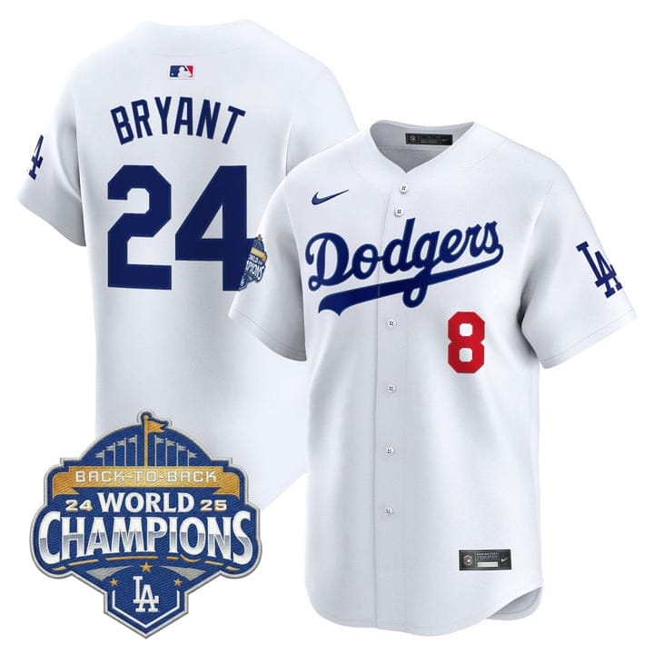 Kobe Bryant Jersey #8 Dodgers 2025 Back-To-Back Champions Stitched - Image 5