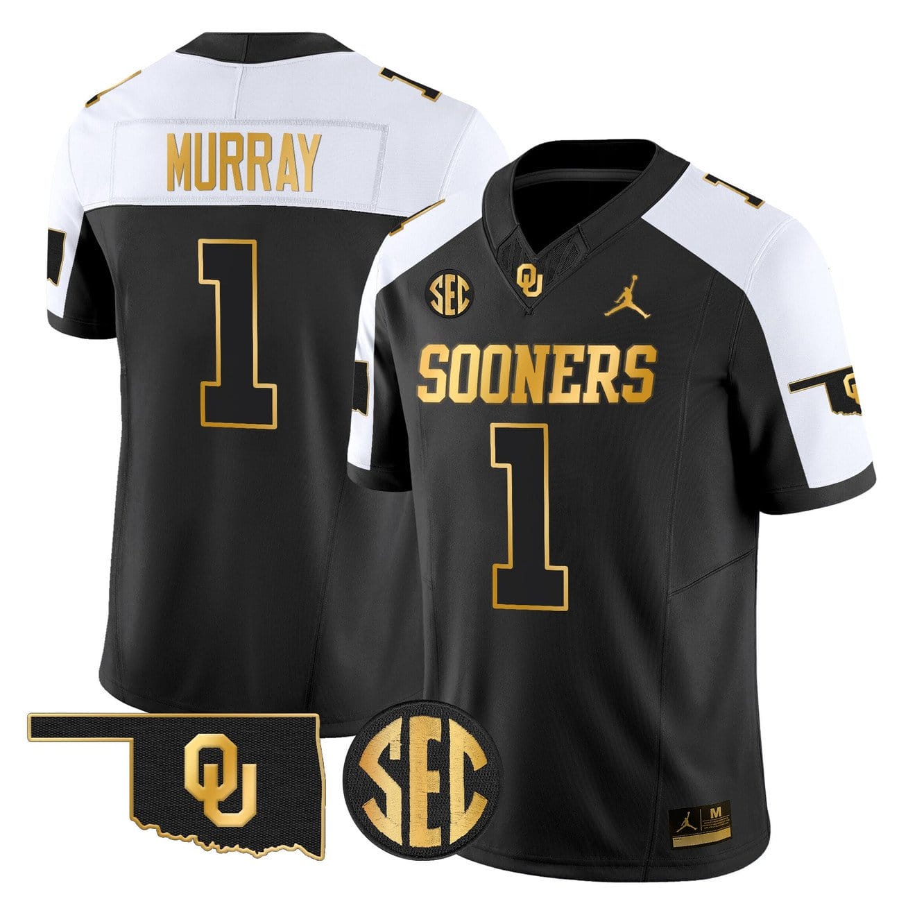 Kyler Murray Jersey #1 Oklahoma Sooners 2025 Gold Limited Stitched