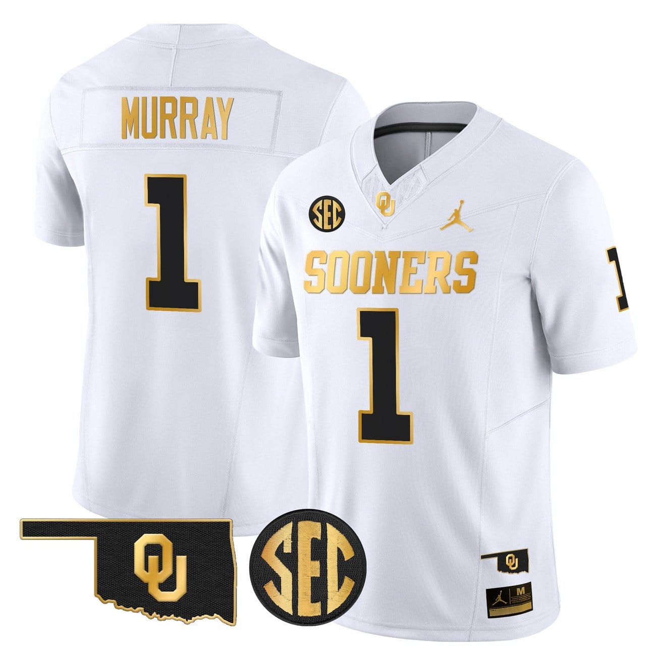 Kyler Murray Jersey #1 Oklahoma Sooners 2025 Gold Limited Stitched - Image 4
