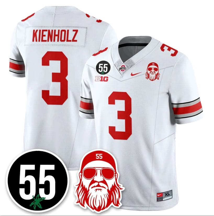 Lincoln Kienholz Jersey #3 Ohio State Buckeyes Nick Mangold Patch Stitched - Image 5