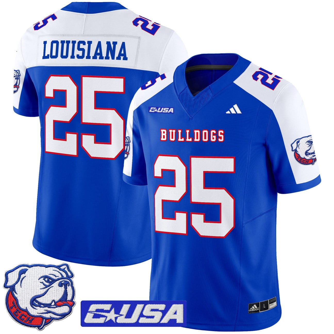 Louisiana Jersey #25 Louisiana Tech Bulldogs 2025 Vapor Limited Stitched - Image 3