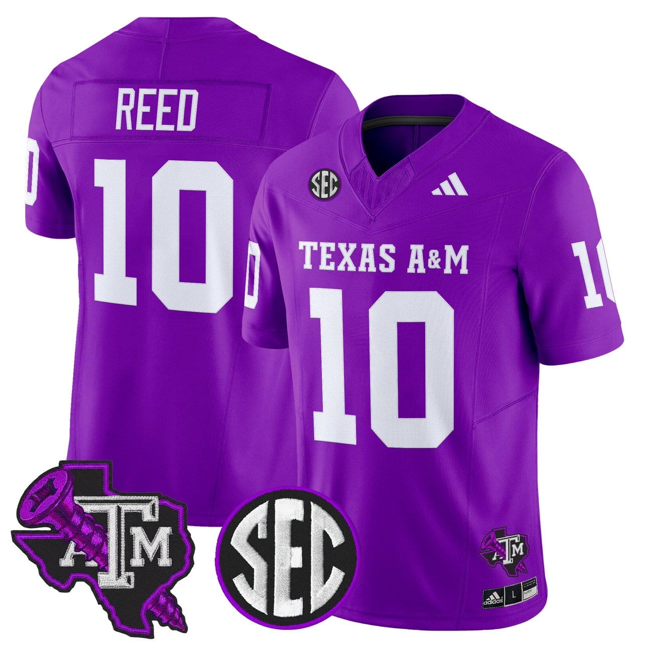 Alternative view of Marcel Reed Jersey #10 Texas A&M Aggies DJ Screw Vapor Limited Stitched
