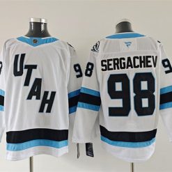Men's Utah Mammoth #98 Mikhail Sergachev White 2025 Stitched Jersey