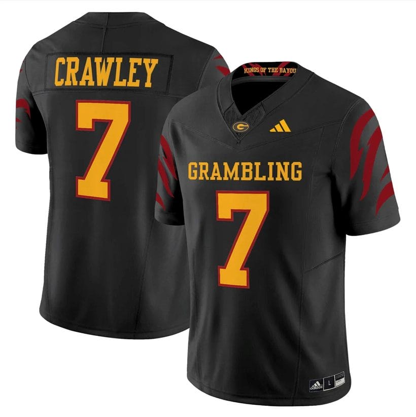 Alternative view of Myles Crawley Jersey #7 Grambling Tigers 2025 Vapor Limited Stitched