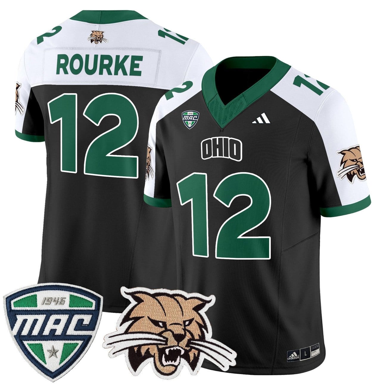 Nathan Rourke Jersey #12 Ohio Bobcats 2025 Vapor Limited Stitched