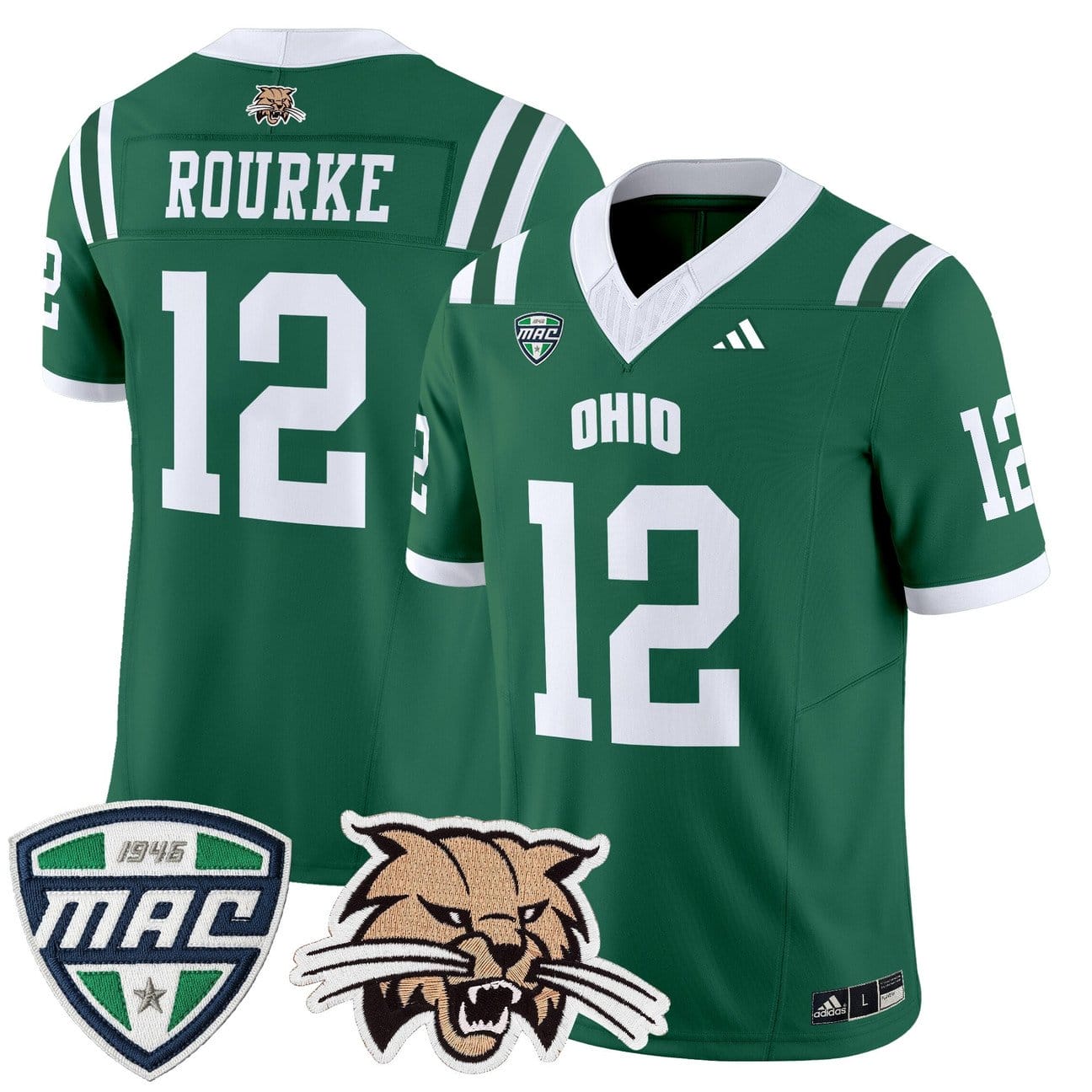 Nathan Rourke Jersey #12 Ohio Bobcats 2025 Vapor Limited Stitched - Image 4