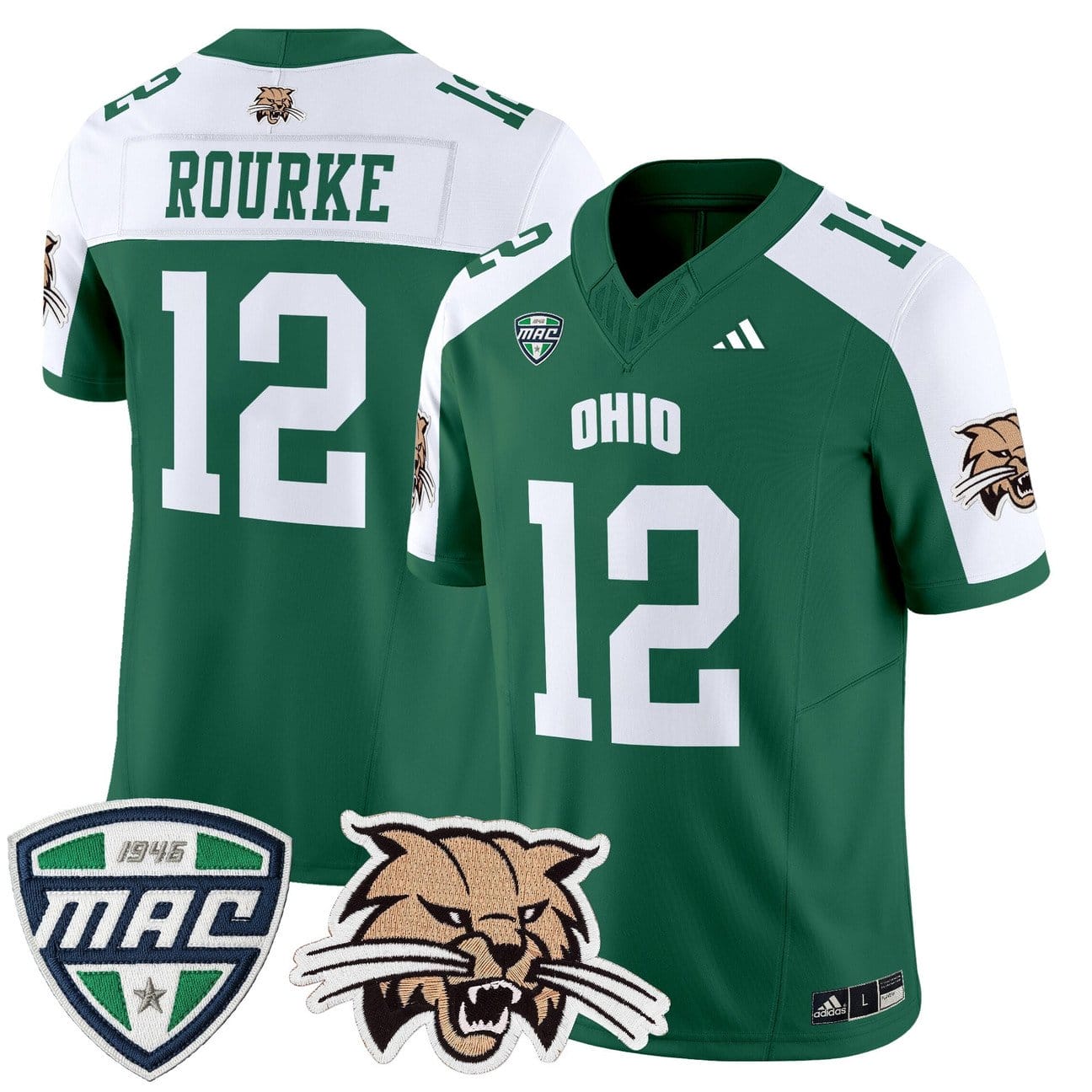 Nathan Rourke Jersey #12 Ohio Bobcats 2025 Vapor Limited Stitched - Image 3
