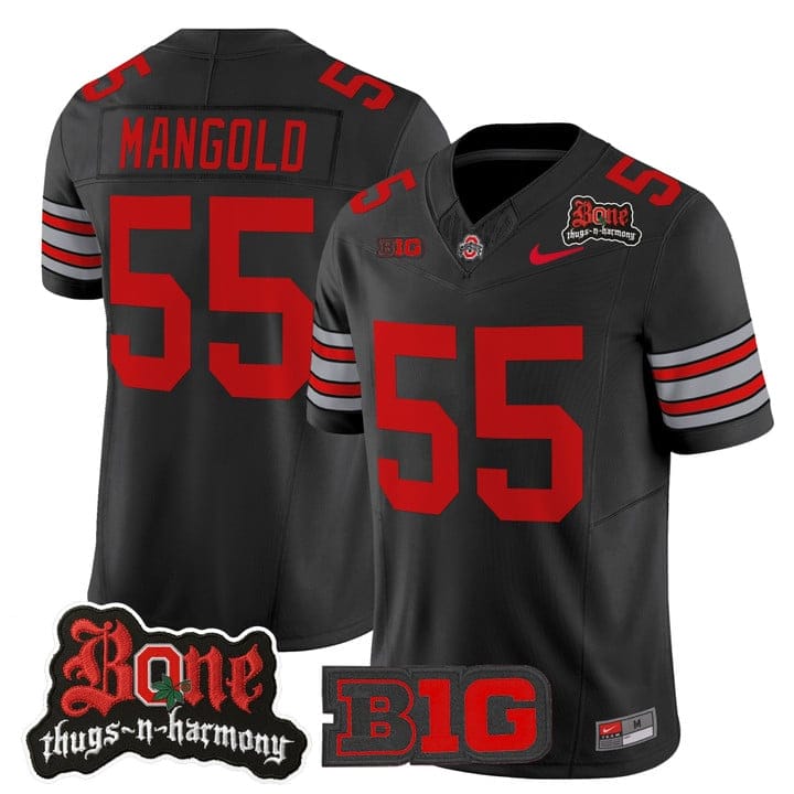 Nick Mangold Jersey #55 Ohio State Buckeyes Bone Thugs-N-Harmony Stitched