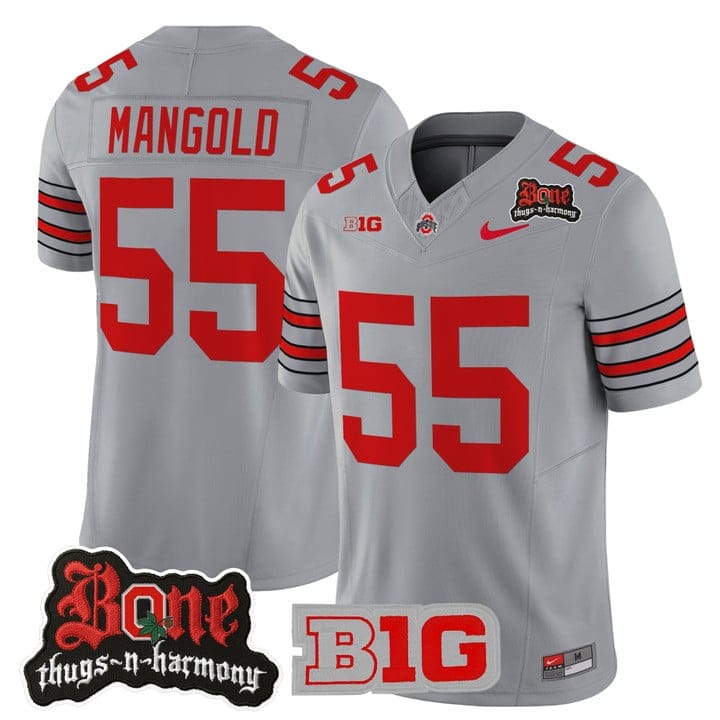 Alternative view of Nick Mangold Jersey #55 Ohio State Buckeyes Bone Thugs-N-Harmony Stitched