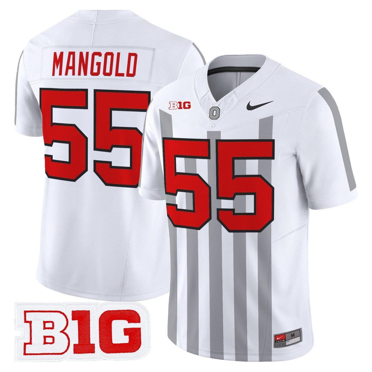 Nick Mangold Jersey #55 Ohio State Buckeyes Throwback Vapor Stitched - Image 4
