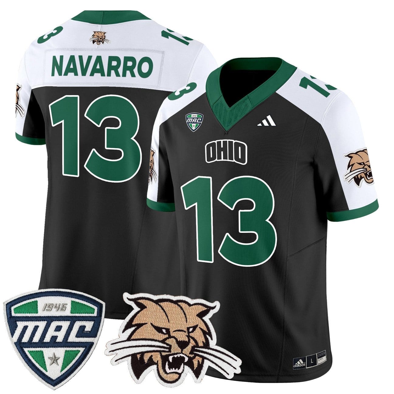 Parker Navarro Jersey #13 Ohio Bobcats 2025 Vapor Limited Stitched