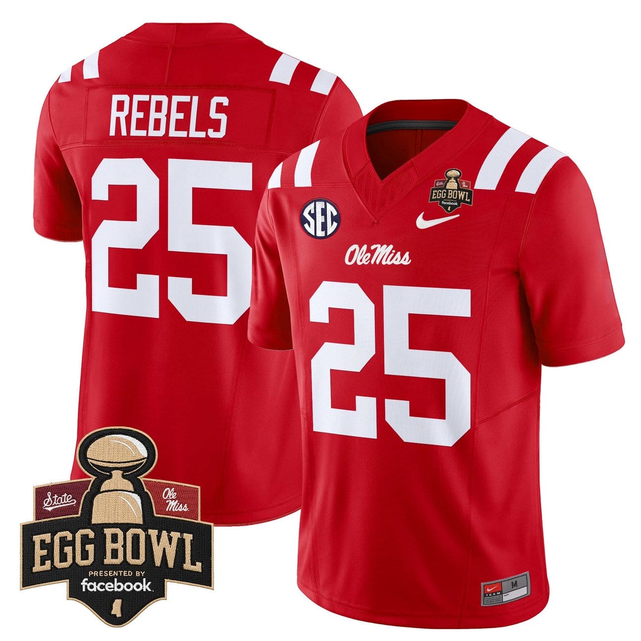 Rebels Jersey #25 Ole Miss Rebels 2025 Egg Bowl Vapor Limited Stitched - Image 4