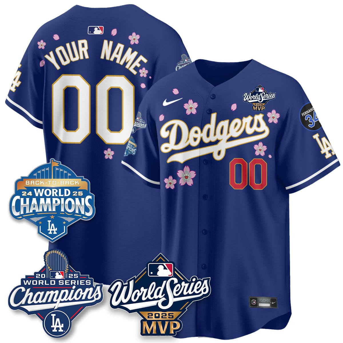 Yoshinobu Yamamoto LAD 2025 World Series MVP Jersey - All Stitched - Image 32