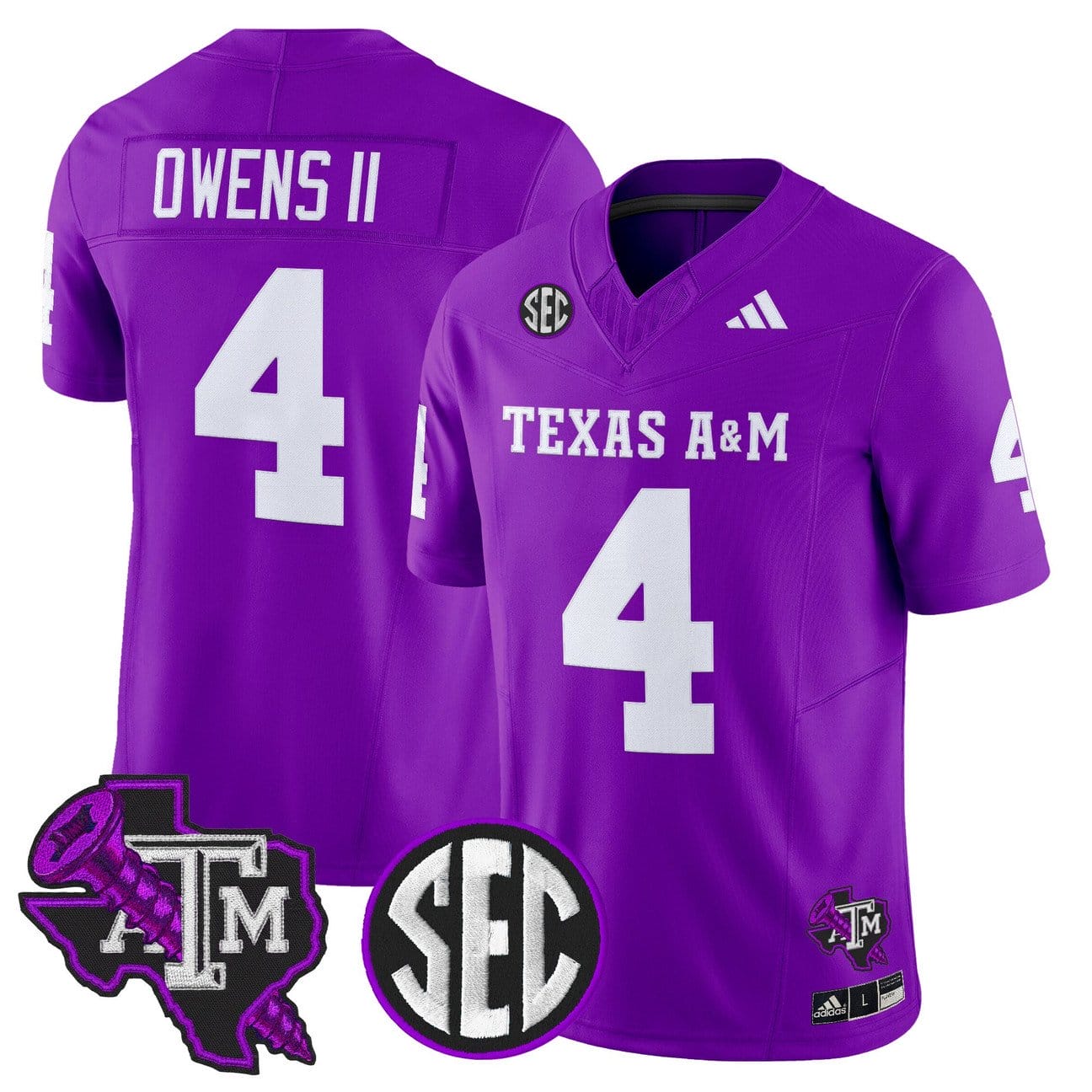 Alternative view of Rueben Owens II Jersey #4 Texas A&M Aggies DJ Screw Vapor Limited Stitched