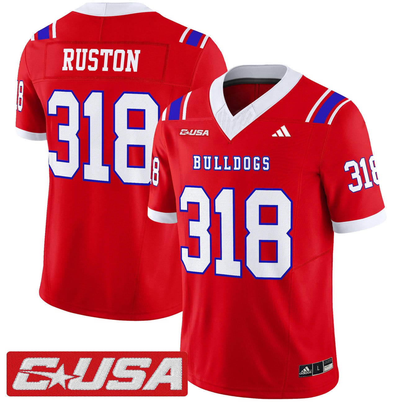 Alternative view of Ruston Jersey #318 Louisiana Tech Bulldogs 2025 Vapor Limited Stitched