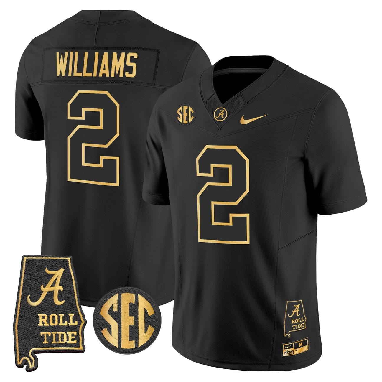 Alternative view of Ryan Williams Jersey #2 Alabama Crimson Tide 2025 Vapor Stitched