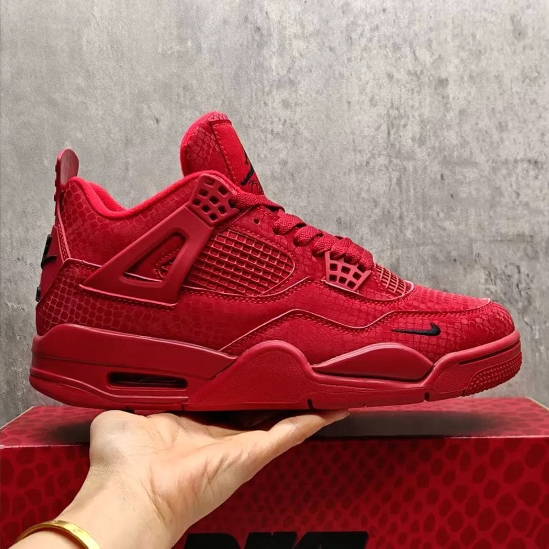 Nigel Sylvester x Air Jordan 4 Red Mamba Shoes Sneakers - Image 3